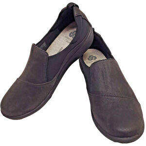 Clarks 6.5 Shoes Womens Sillian Paz Ortholite Lightweight Slip On Loafer Wedge